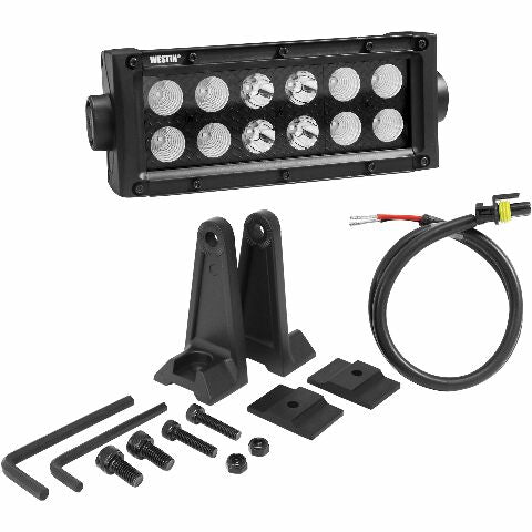 Westin 09-12212-12C B-Force Black Face 6 inch Double Row LED Light Bar with Combo Beam