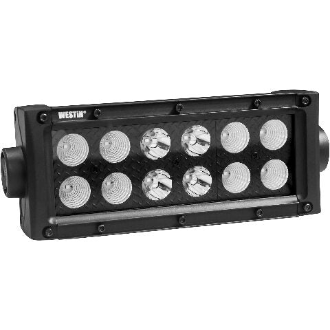 Westin 09-12212-12C B-Force Black Face 6 inch Double Row LED Light Bar with Combo Beam