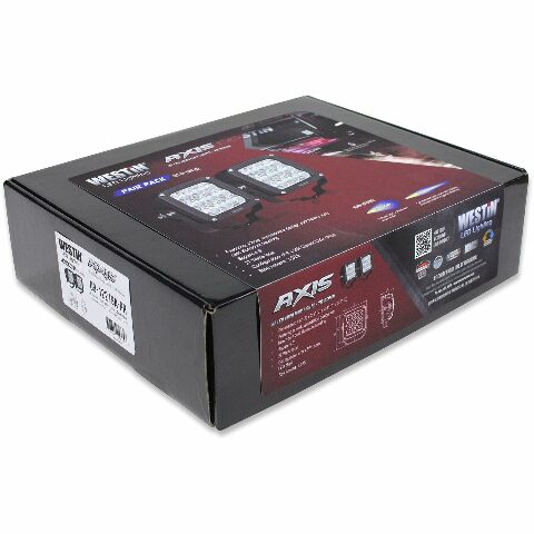 Westin 09-12219A-PR Axis LED Auxiliary Spot Light LED Auxiliary Light 4.5x4.5 in. Square 3W (Set of 2)