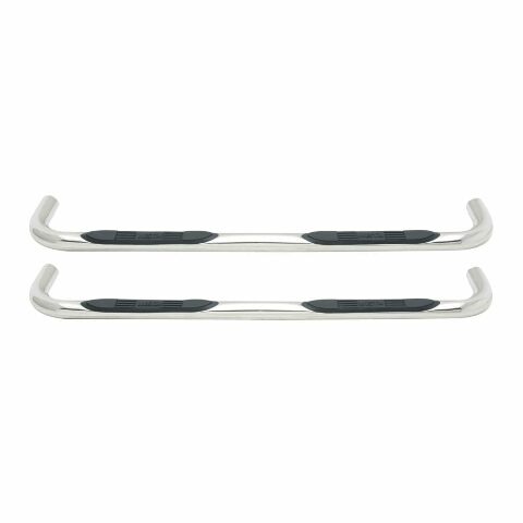 Westin 23-1680 E-Series 3 Round Nerf Bars fits 1999-2014 Silverado Sierra 1500 1999-2004 2500LD 2001-2014 2500 3500HD Extended Cab Polished Pair