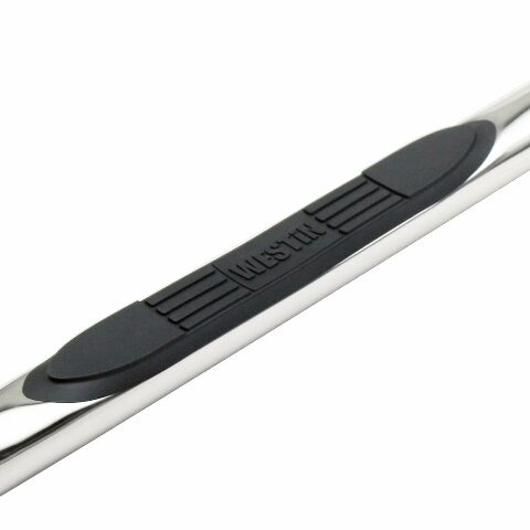 Westin 23-1680 E-Series 3 Round Nerf Bars fits 1999-2014 Silverado Sierra 1500 1999-2004 2500LD 2001-2014 2500 3500HD Extended Cab Polished Pair