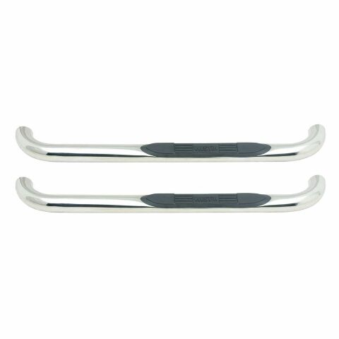 Westin 23-3920 E-Series 3 Round Nerf Bars fits 2015-2024 F150 2017-2024 F250 F350 Super Duty Standard Cab Polished Pair