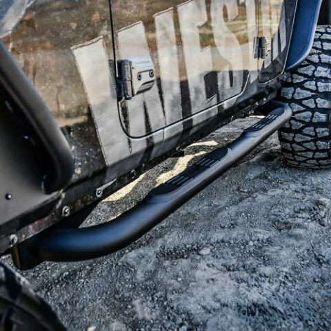 Westin 23-4065 E-Series 3 Round Nerf Step Bars Fits 18-22 Wrangler (JL)