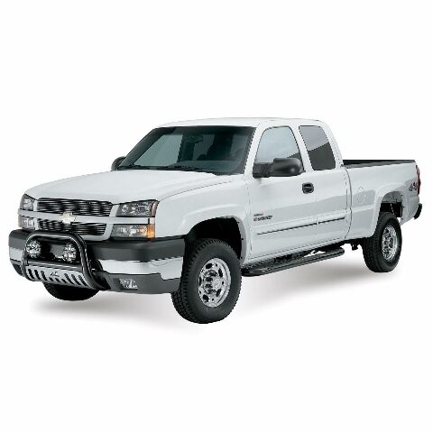 Westin 25-1955 Signature 3 Round Nerf Bars fits 1999-2013 Silverado Sierra 1500 2001-2014 Silverado Sierra 2500 3500HD Crew Cab Black Pair