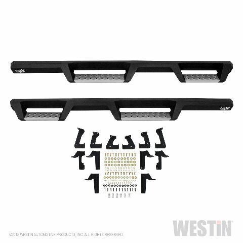 Westin 56-132952 HDX Stainless Drop Nerf Step Bars fits 2007-2018 Wrangler JK Unlimited 4dr Textured Black 1 Pair