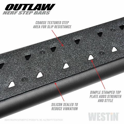 Westin 58-53715 Outlaw Nerf Bars Compatible with Silverado Sierra 1500 Silverado LD Sierra 1500 Limited 2015- Silverado Sierra 2500 3500 Double Cab Textured Black Pair 2019