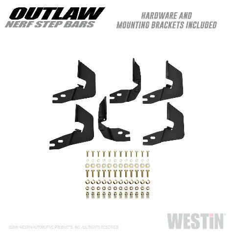 Westin 58-53715 Outlaw Nerf Bars Compatible with Silverado Sierra 1500 Silverado LD Sierra 1500 Limited 2015- Silverado Sierra 2500 3500 Double Cab Textured Black Pair 2019