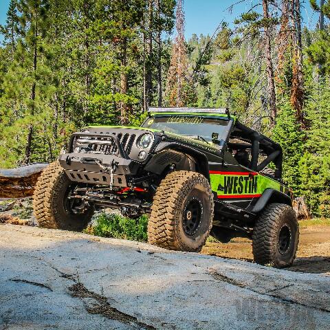 Westin 59-80015 WJ2 Stubby Front Bumper w/Bull Bar Fits 07-18 Wrangler (JK)