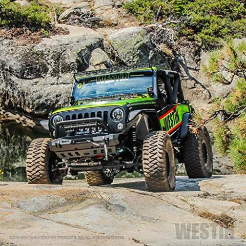 Westin 59-80015 WJ2 Stubby Front Bumper w/Bull Bar Fits 07-18 Wrangler (JK)