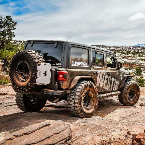 Westin 59-82055 WJ2 Rear Bumper fits 2018-2025 Wrangler JL with Tire Carrier with Sensors