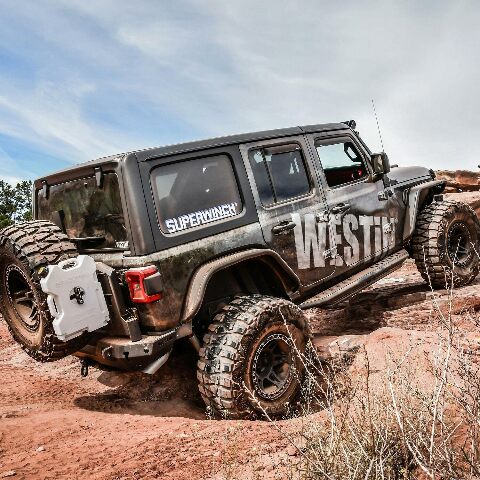 Westin 59-82055 WJ2 Rear Bumper fits 2018-2025 Wrangler JL with Tire Carrier with Sensors