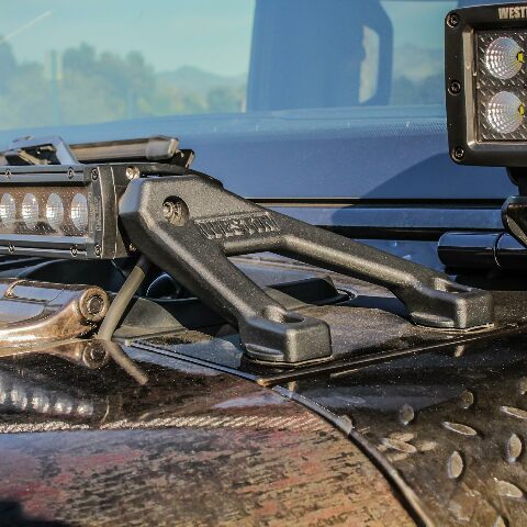 Westin 62-41075 Cowl Mount LED Light Brackets fits 2018-2025 Wrangler JL 2020-2025 Gladiator (Exc Mohave, Rubicon 392 and 4xe)