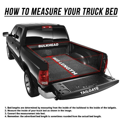 Bedrug Classic Bed Mat | Compatible with - Ford F-250 / F-350 SUPERDUTY 6.5' Bed (Models w/ Spray-In Or No Bed Liner), Charcoal Grey | BMQ17SBS 2019