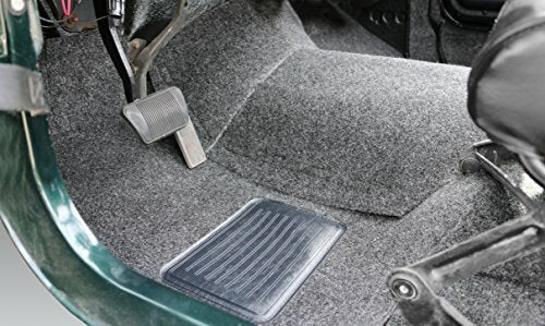 Bedrug - Jeep Liners | 1976 - 1995 Jeep Wrangler CJ-7 / YJ, Front Floor Liners (Includes Heat Shields) | Grey - 8 pc. | BRCYJ76F