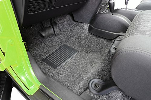 Bedrug - Jeep Liners | 2007 - 2018 Jeep Wrangler JK UNLTD 4 Door, Front Floor Liners (Includes Heat Shields) | Grey - 4 pc. | BRJK07F4