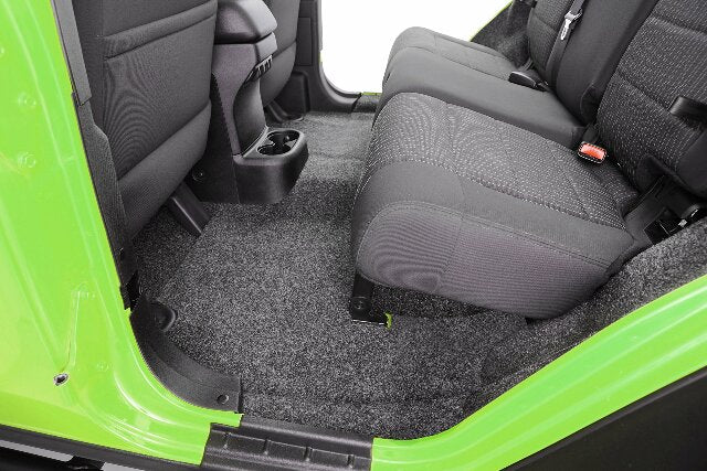 Bedrug - Jeep Liners | 2007 - 2018 Jeep Wrangler JK UNLTD 4 Door, Front Floor Liners (Includes Heat Shields) | Grey - 4 pc. | BRJK07F4