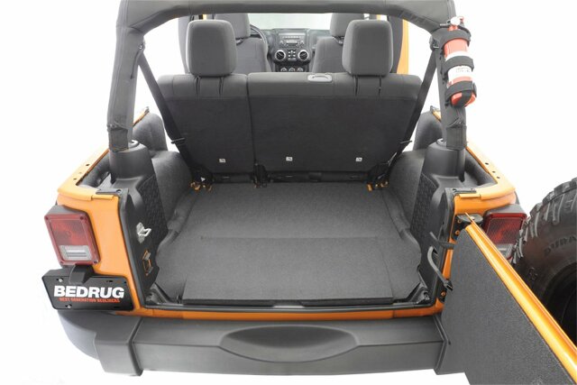 Bedrug - Jeep Bedtred | 2003 - 2006 Jeep Wrangler LJ Unlimited (04 - 06 UNLTD, 05 - 06 UNLTD Rubicon), Cargo Liner w/ Tailgate & Tub Liner | Grey - 4 pc. | BTLJ04R