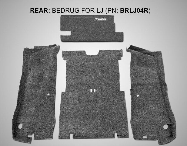 BedRug Jeep Combo Kit - BedRug CBRLJ04 Compatible with LJ (w/ console) (Includes Front and Cargo Kit) 2004-06