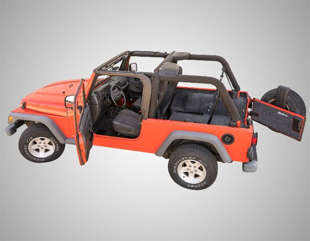 BedRug Jeep Combo Kit - BedRug CBRLJ04 Compatible with LJ (w/ console) (Includes Front and Cargo Kit) 2004-06