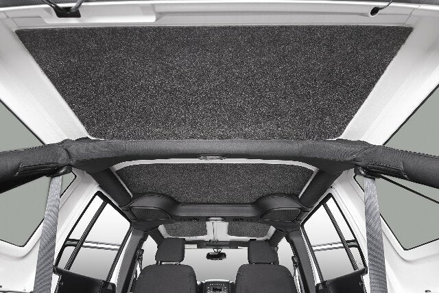 Bedrug - Jeep Headliner | 2011 - 2018 Jeep Wrangler UNLTD JK 4 Door, Custom cut, Grey - 4 pc. | HLJK114DRK