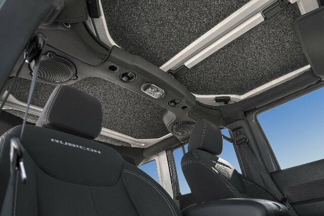 Bedrug - Jeep Headliner | 2011 - 2018 Jeep Wrangler UNLTD JK 4 Door, Custom cut, Grey - 4 pc. | HLJK114DRK