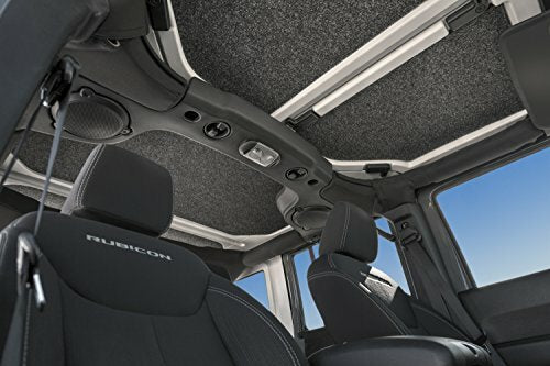 Bedrug - Jeep Headliner | 2011 - 2018 Jeep Wrangler UNLTD JK 4 Door, Custom cut, Grey - 4 pc. | HLJK114DRK