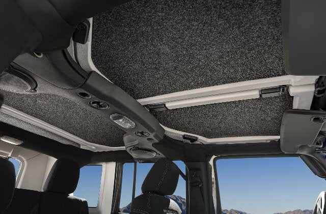 Bedrug - Jeep Headliner | 2011 - 2018 Jeep Wrangler UNLTD JK 4 Door, Custom cut, Grey - 4 pc. | HLJK114DRK