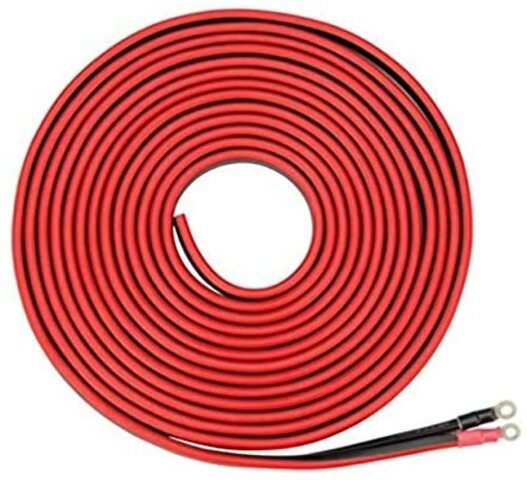 Off-Grid Solar Wiring Harness. 25-Feet, 8/2AWG Copper Stranded Wire Compatible with DIY Solar Systems on RV's, Sheds, Cabins and Boats