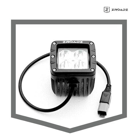 ZROADZ 3" LED Spot Beam Pod Lights (Black, Pair) - Part #Z30BC14W20S - ATV Accessories, UTV Accessories, Boat Lights, Car Lights, Trailer Lights, Motorcycle Lights, Truck Bed Lights, Golf Cart Lights