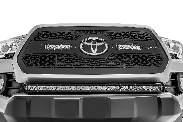 ZROADZ 2018-2022 Toyota Tacoma Front Bumper Center LED Bracket to Mount 30 Inch LED Light Bar - Z329511