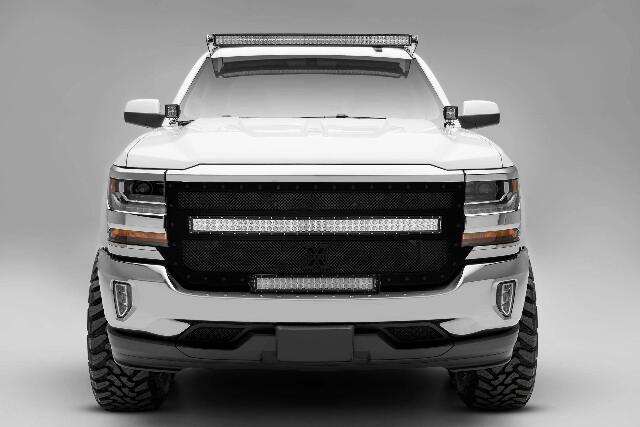 ZROADZ Front Roof Mounted LED Bar Kit - Compatible w/ 2014-2018 Chevrolet Silverado 1500 Complete Kit with Mounting Brackets, 50 Inch Curved Zroadz Led light bar & Wiring Harness- PN #Z332081-KIT-C