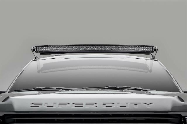 ZROADZ Compatible with Ford () Super Duty Front Roof LED Bracket to mount (1) 52 Inch Curved LED Light Bar - PN #Z335471, Black 2017-2022