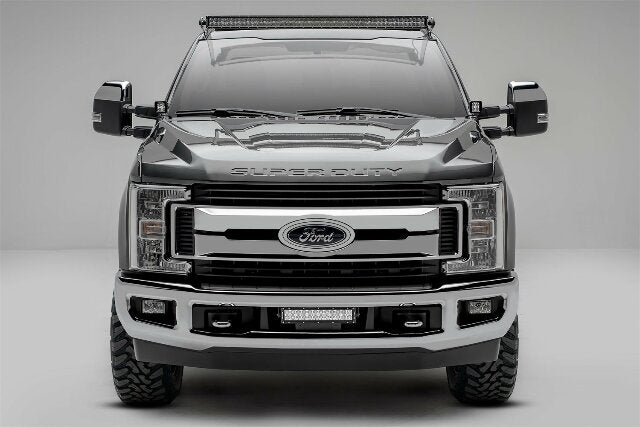 ZROADZ Compatible with Ford () Super Duty Front Roof LED Bracket to mount (1) 52 Inch Curved LED Light Bar - PN #Z335471, Black 2017-2022