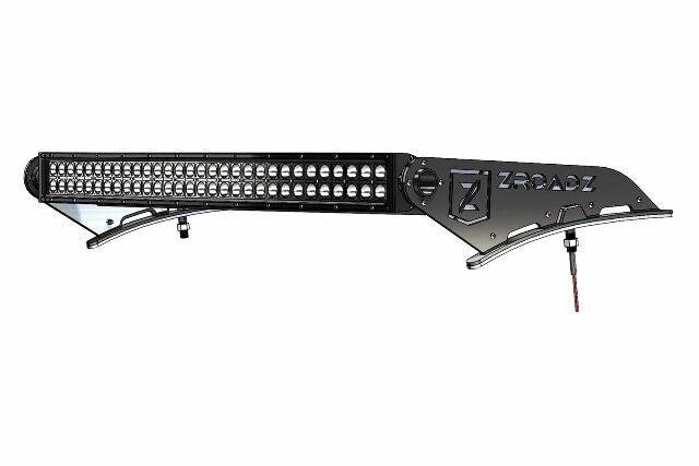 ZROADZ Front Roof Mounted LED Bar Kit - Compatible w/ 2017-2022 ALL Ford F-250, F-350, F-450, F-550 Complete Kit with Mounting Brackets, 52" Curved Zroadz Led bar & Wiring Harness- PN #Z335471-KIT
