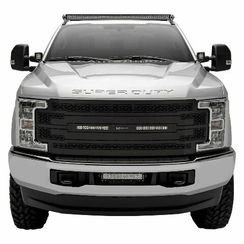 ZROADZ Front Roof Mounted LED Bar Kit - Compatible w/ 2017-2022 ALL Ford F-250, F-350, F-450, F-550 Complete Kit with Mounting Brackets, 52" Curved Zroadz Led bar & Wiring Harness- PN #Z335471-KIT