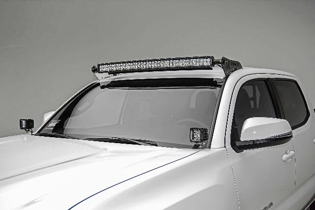 ZROADZ Front Roof LED Mounting Bracket - Compatible w/ 2005-2022 Toyota Tacoma - to Mount (1) 40 Inch ZROADZ or similar style Curved LED Light Bar (Not Included) - PN #Z339401