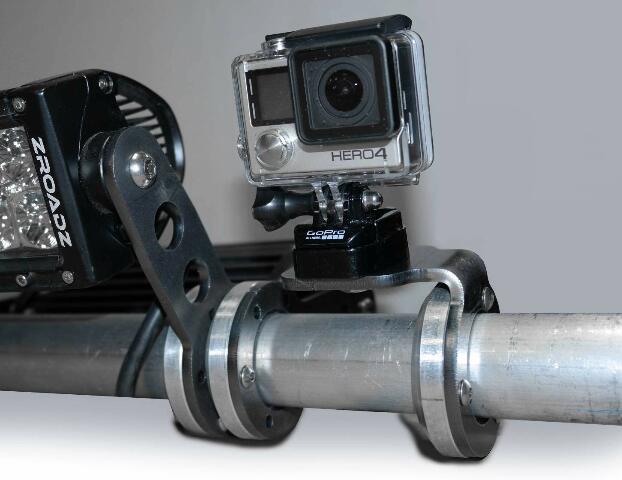 ZROADZ Universal Roof Mount Bracket - to Mount 3 Inch LED Pod Light or GoPro Camera Mount - Mild Steel Gloss Black Finish - Bolt-On Easy Installation - PN #Z350003