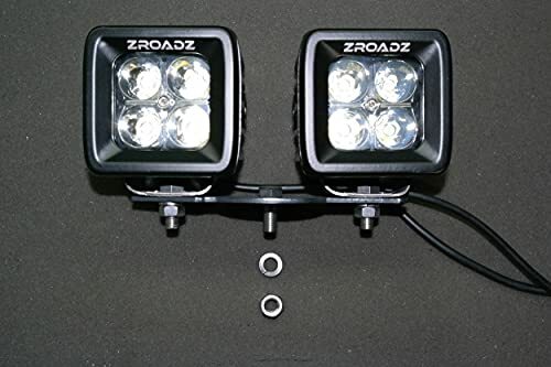ZROADZ Hood Hinge Adapter Plate to mount (4) 3 Inch LED Pod Lights to Hood Hinge Bracket - PN #Z360002, Black