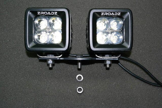 ZROADZ Hood Hinge Adapter Plate to mount (4) 3 Inch LED Pod Lights to Hood Hinge Bracket - PN #Z360002, Black
