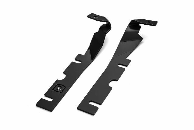 ZROADZ Ditch Hood Hinge LED Mounting Bracket - Compatible w/ 2009-2018 Ram 2500 3500 - to Mount (2) 3 Inch LED Pod Lights - Mild Steel Gloss Black - Bolt-On Easy Installation - PN #Z364521