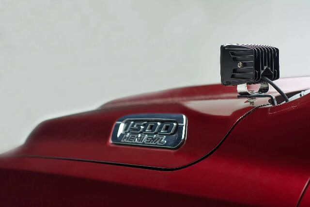 ZROADZ Ditch Hood Hinge LED Mounting Bracket - Compatible w/ 2019-2022 Ram Rebel - to Mount (2) 3 Inch LED Pod Lights - Mild Steel Gloss Black - Bolt-On Easy Installation - PN #Z364721