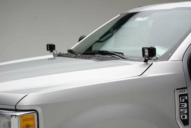ZROADZ Ditch Hood Hinge LED Mounting Bracket - Compatible w/ 2017-2022 Ford F-250 350 450 550 - to Mount (2) 3 Inch LED Pod Lights - Mild Steel Gloss Black - Bolt-On Easy Installation - PN #Z365471