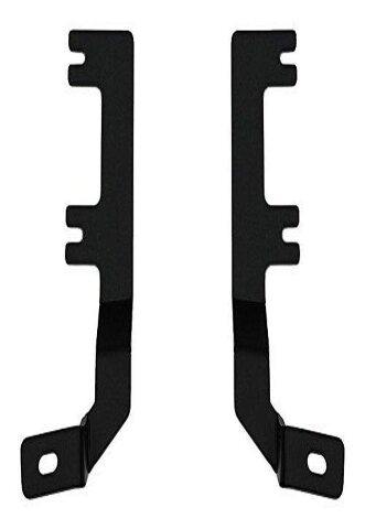 ZROADZ Ditch Hood Hinge LED Mounting Bracket - Compatible w/ 2017-2022 Ford F-250 350 450 550 - to Mount (2) 3 Inch LED Pod Lights - Mild Steel Gloss Black - Bolt-On Easy Installation - PN #Z365471