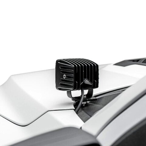 ZROADZ Ditch Hood Hinge LED Mounting Bracket - Compatible with Ford F150 - to Mount (2) 3 Inch LED Pod Lights - Mild Steel Gloss Black - Bolt-On Easy Installation - PN #Z365711 2018-2020