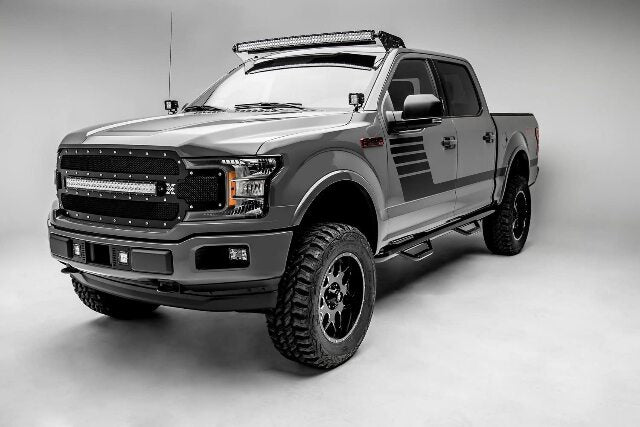 ZROADZ Ditch Hood Hinge LED Mounting Bracket - Compatible with Ford F150 - to Mount (2) 3 Inch LED Pod Lights - Mild Steel Gloss Black - Bolt-On Easy Installation - PN #Z365711 2018-2020