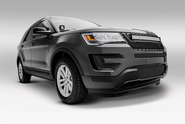 ZROADZ Ditch Hood Hinge LED Mounting Bracket - Compatible w/ 2016-2017 Ford Explorer - to Mount (2) 3 Inch LED Pod Lights - Mild Steel Gloss Black - Bolt-On Easy Installation - PN #Z366641