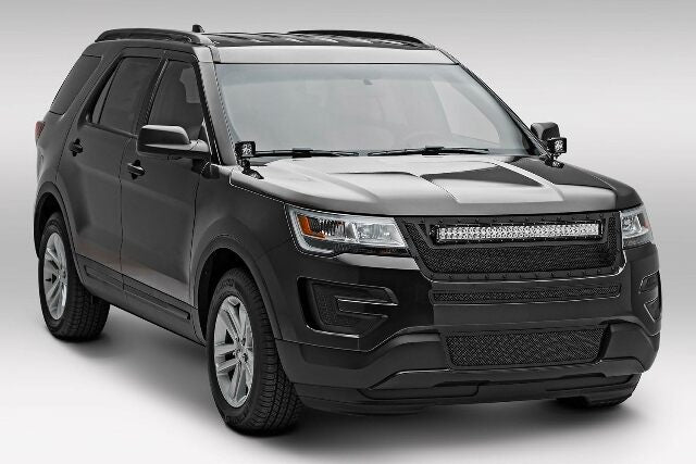 ZROADZ Ditch Hood Hinge LED Mounting Bracket - Compatible w/ 2016-2017 Ford Explorer - to Mount (2) 3 Inch LED Pod Lights - Mild Steel Gloss Black - Bolt-On Easy Installation - PN #Z366641