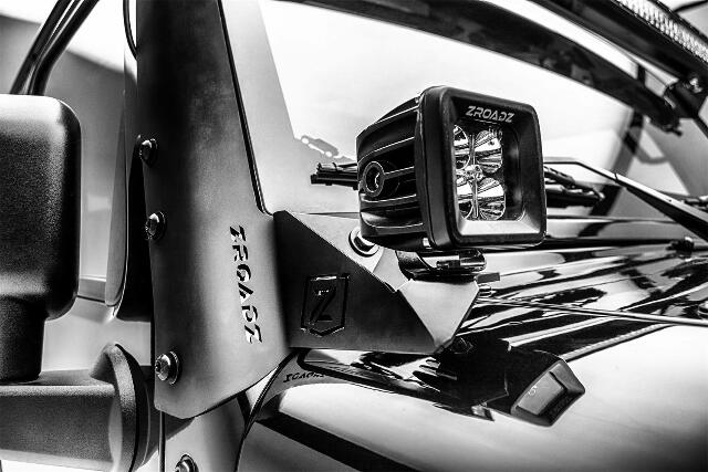 ZROADZ Z374814 Black A-Pillar LED Mount Jeep Wrangler 2007-2016 JEEP WRANGLER JK