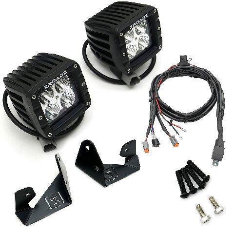 2007-2018 Jeep JK A Pillar LED Kit with (2) 3 Inch LED Pod Lights - PN #Z374814-KIT