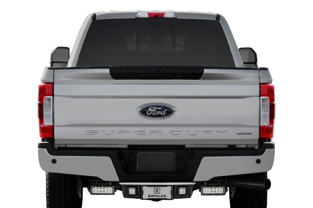 ZROADZ Under Rear Bumper LED Mounting Bracket & Kit - Compatible w/ 2017-2022 Ford F-250, F-350, F-450, F-550 - with (2) 6 Inch ZROADZ LED Lights (Included) with Wiring Harness - PN Z385471-KIT